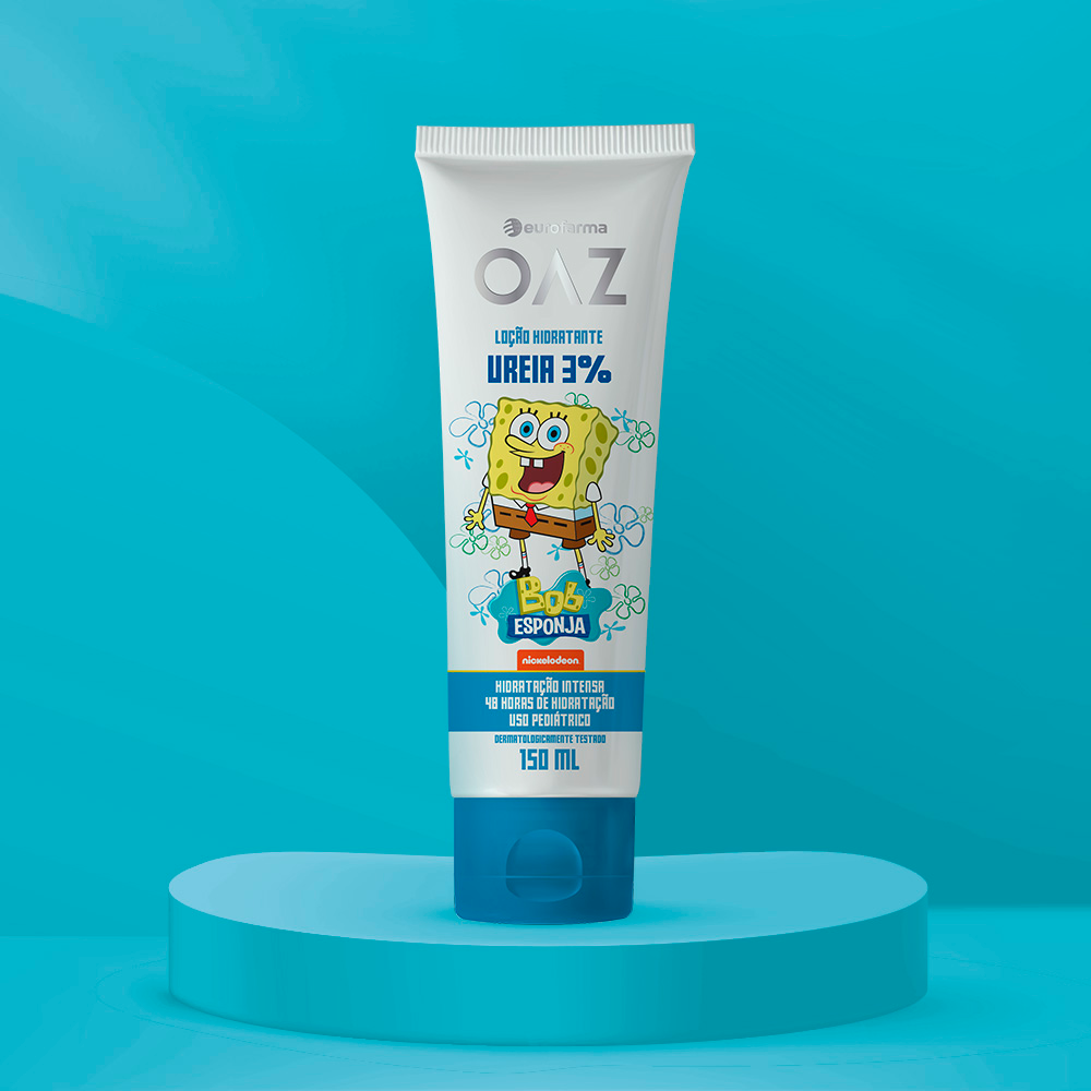 OAZ Loção Hidratante Ureia 3% Bob Esponja